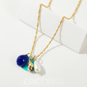 Ericdress Blue Pendant Necklace