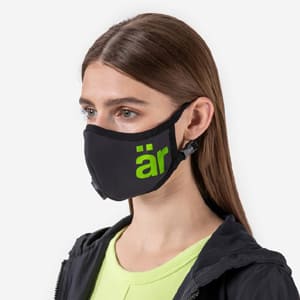 Ã¤r Big Logo Neon Green Antiviral Face Mask