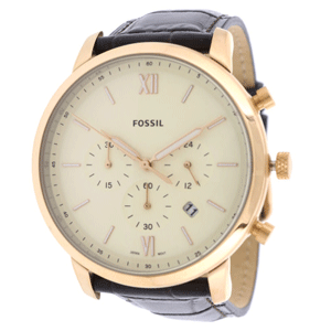 Fossil Men's Neutra Rose Gold Leather Japanese Quartz Fashion Watch